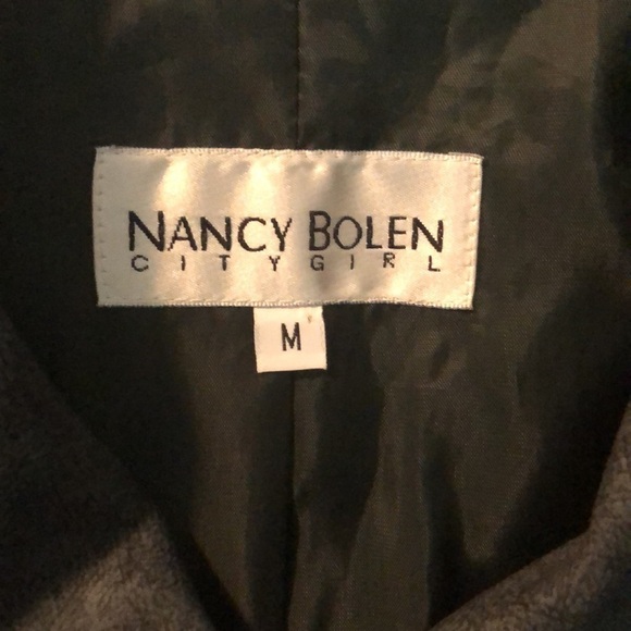 Nancy Bolen City Girl Green Fringe Long Sleeve Coat Vintage M Zip - Picture 5 of 7